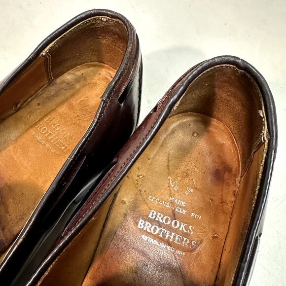 RESOLED Alden x Brooks Brothers 772 Color 8 Shell Cordovan Tassel Loafer 9.5 B - Picture 9 of 13